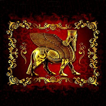 Artwork thumbnail, Assyrian LAMASSU ( WInged Bull) by doniainart