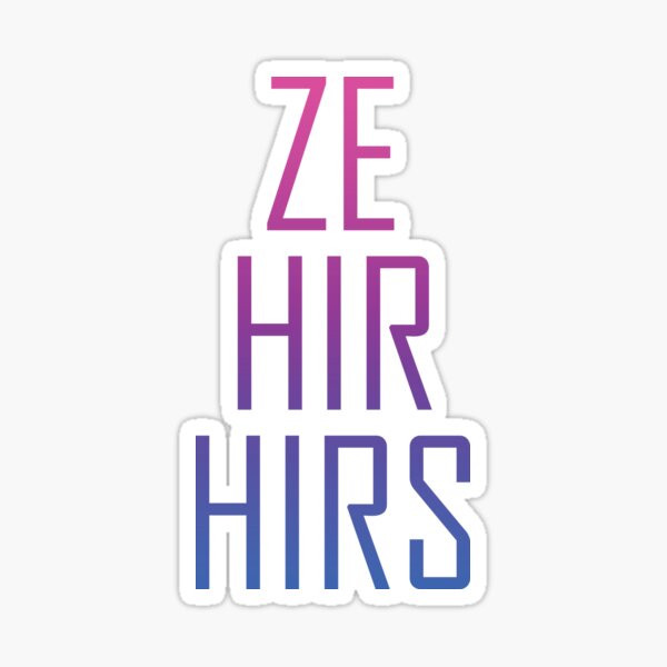 Ze Hir Bi Pride Sticker