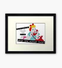 50s Telephone Cat Framed Print