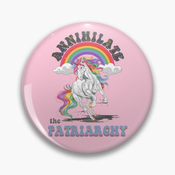 Item preview, Annihilate The Patriarchy Angry Unicorn designed and sold by BowEchoMedia.