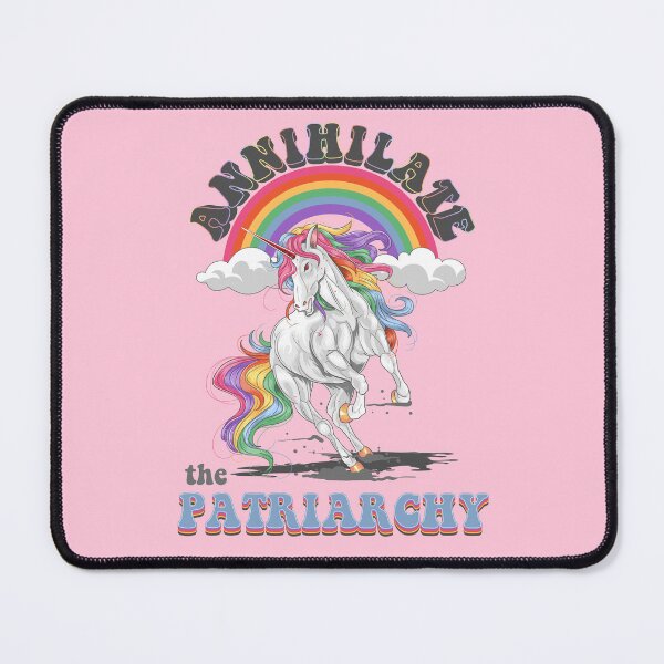 Item preview, Annihilate The Patriarchy Angry Unicorn designed and sold by BowEchoMedia.