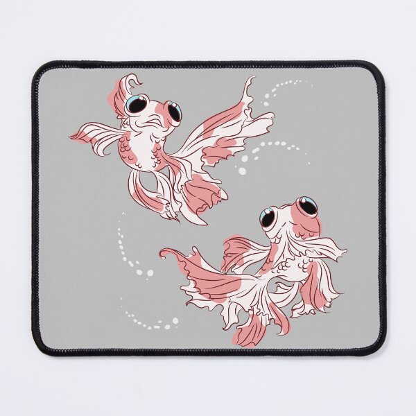 Item preview, pink goldfish black rosa goldfisch schwarz designed and sold by euise.