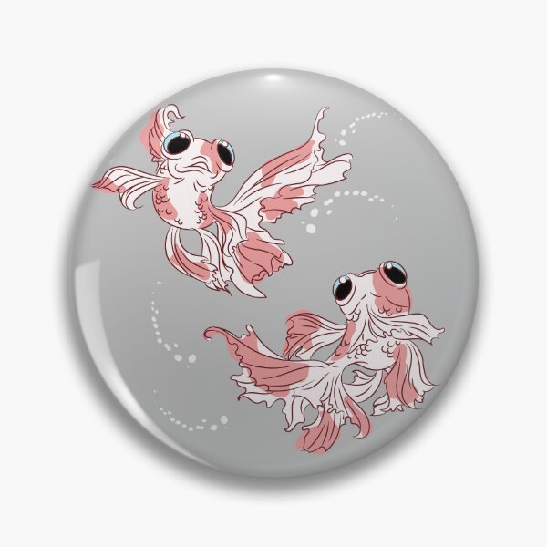 Item preview, pink goldfish black rosa goldfisch schwarz designed and sold by euise.