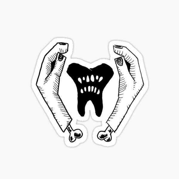 Teeth On Teeth Sticker For Sale By Domisen Redbubble 