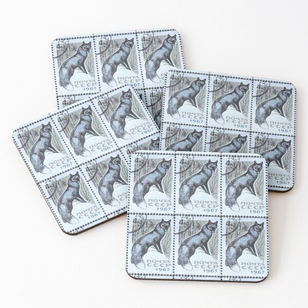 Item preview, Black Fox Vintage Postage Stamp designed and sold by Factory57.