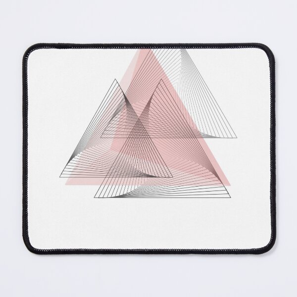 Item preview, Abstract line ilusion triangle 3d (Rose and black MINIMALIST ART) designed and sold by YohanysDesigns.
