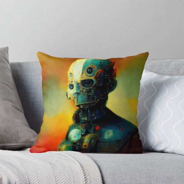 Drift Johnson, Self Portrait II Throw Pillow
