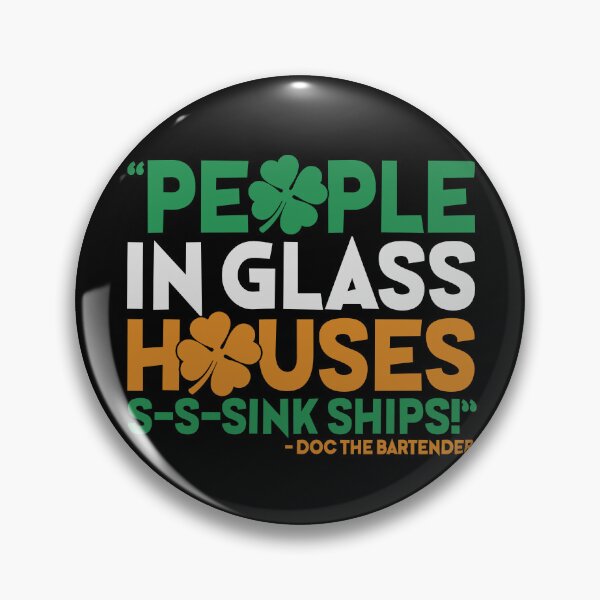 Item preview, People in glass houses s-s-sink ships! Doc The Bartender designed and sold by Sticker Up.