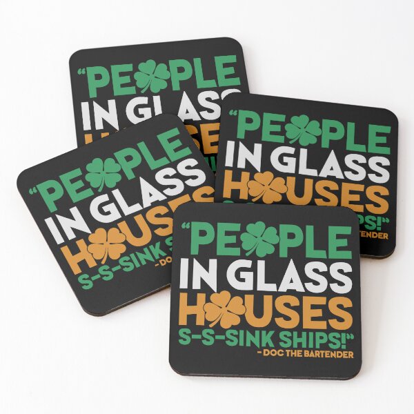 Item preview, People in glass houses s-s-sink ships! Doc The Bartender designed and sold by Sticker Up.