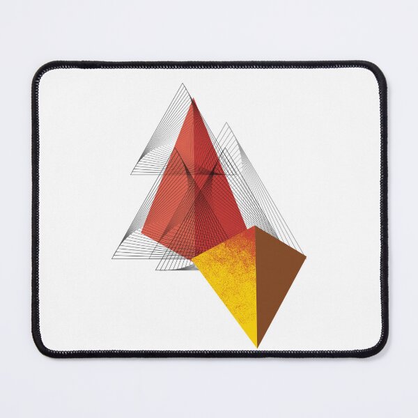Item preview, Abstract, simple and elegant triangular  3d (Red,yellow  and black MINIMALIST ART) designed and sold by YohanysDesigns.