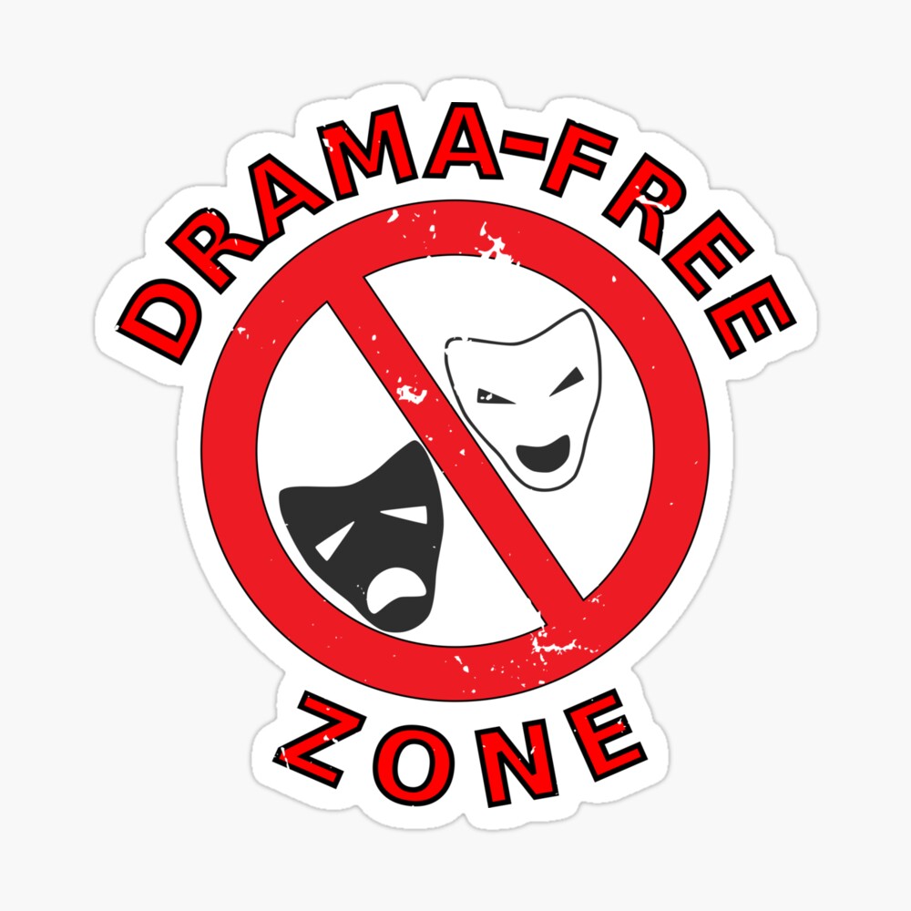 Drama Free Zone Spiral Notebook By Almdrs Redbubble