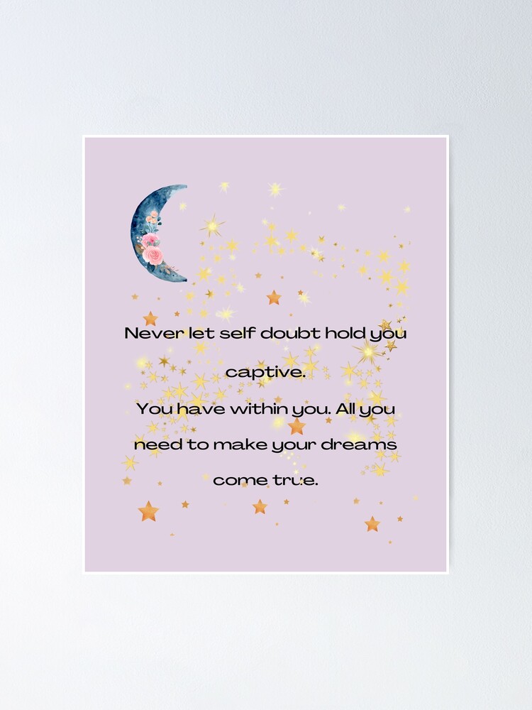 I Can And I Will Life Motivation Quote Moon Silhouette Star