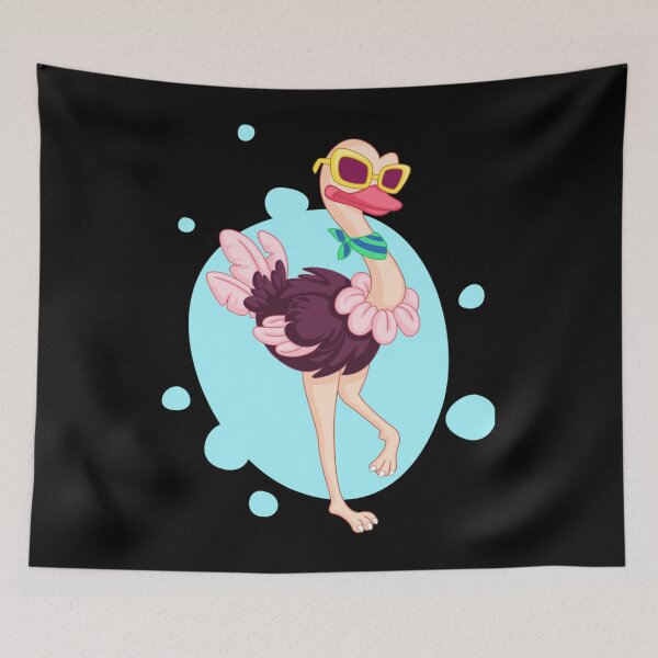 Item preview, Pretty Ostrich, Cute Ostrich, Cute Cartoon Animal Classic  designed and sold by dalinloomerp.