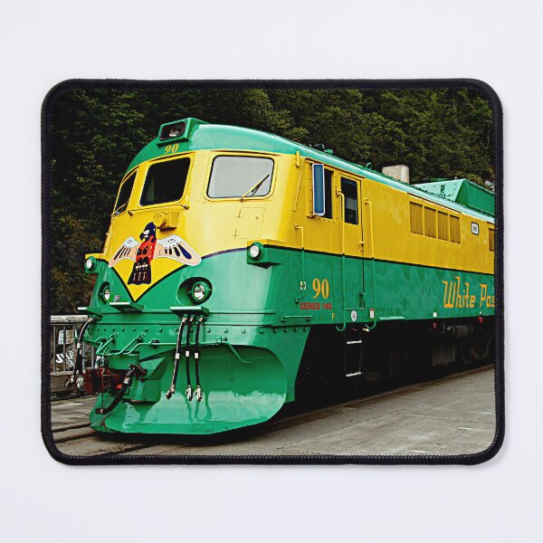 Item preview, Green & Yellow Diesel Locomotive Train Railroad Railway designed and sold by TheTrainRoom.