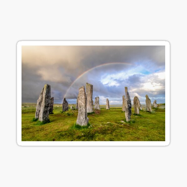 Callanish rainbow Sticker