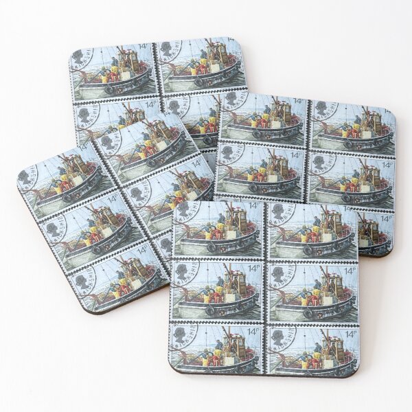 Item preview, Fishing Boat Vintage Postage Stamp designed and sold by Factory57.