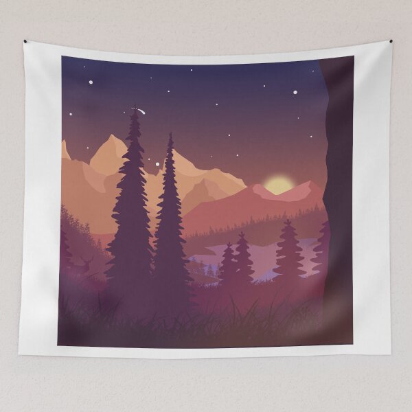 Item preview, Sunset Deer Scene designed and sold by Mystvfy.