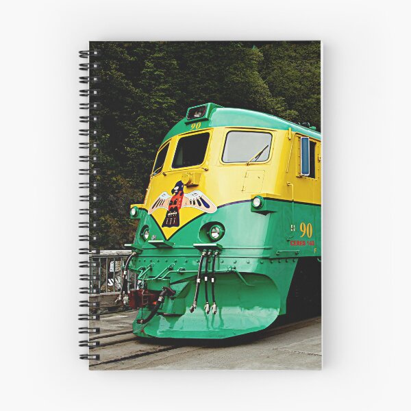 Item preview, Green & Yellow Diesel Locomotive Train Railroad Railway designed and sold by TheTrainRoom.