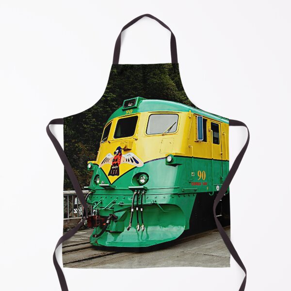 Item preview, Green & Yellow Diesel Locomotive Train Railroad Railway designed and sold by TheTrainRoom.