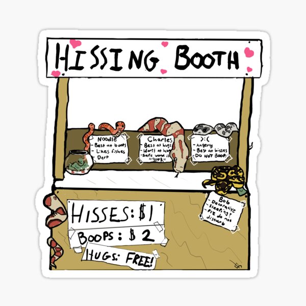 Hissing Booth Sticker