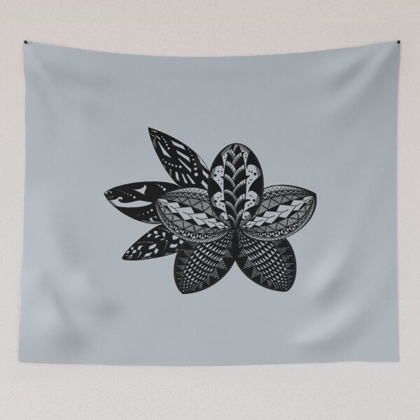 Aperçu de l'œuvre Plumeria tribal noir par Tribal Korner créée et vendue par AshleyPaigeC.