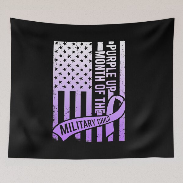Item preview, Purple Up Military Child Month Gradient USA Flag designed and sold by HaaChris-Artis.