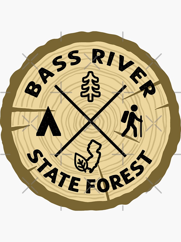 "Bass River State Park Log Slice" Sticker for Sale by VanyaKar Redbubble