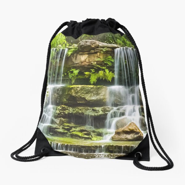 Waterfall Tranquility IV Drawstring Bag
