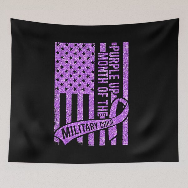 Item preview, Purple Up Military Child Month Sparkle USA Flag designed and sold by HaaChris-Artis.