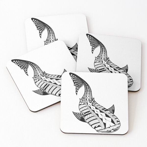 Aperçu de l'œuvre Tribal Whale Shark (noir) par Tribal Korner créée et vendue par AshleyPaigeC.