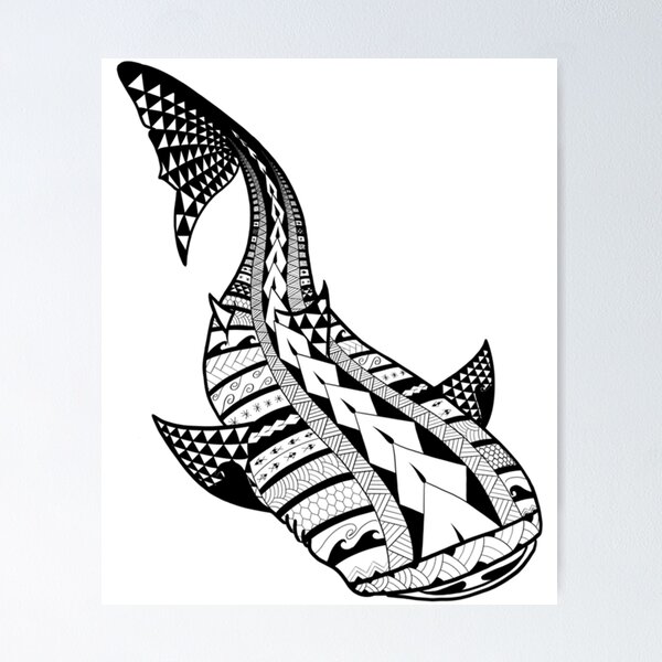 Tribal Fish Hook by The Tribal Korner  Poster for Sale by AshleyPaigeC