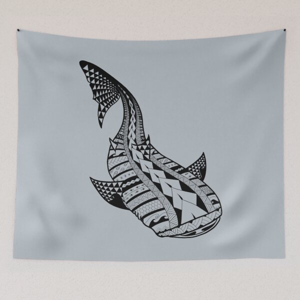 Aperçu de l'œuvre Tribal Whale Shark (noir) par Tribal Korner créée et vendue par AshleyPaigeC.