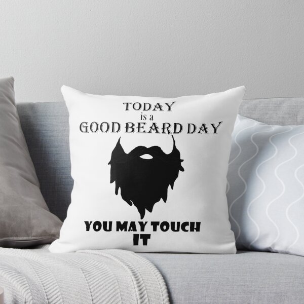 Item preview, Today is a good day...you may touch it!  Black text with beard silhouette designed and sold by MountMercantile.