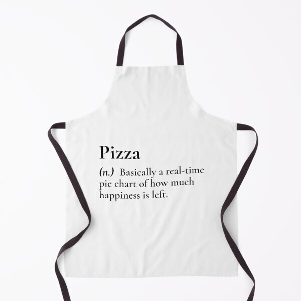 Item preview, Pizza Meaning Real Time Pie Chart Happiness Black designed and sold by Sour Soul.