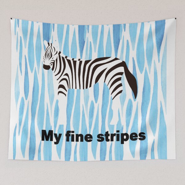 Item preview, fine stripes,zebra,BLUE designed and sold by zzzozzo.