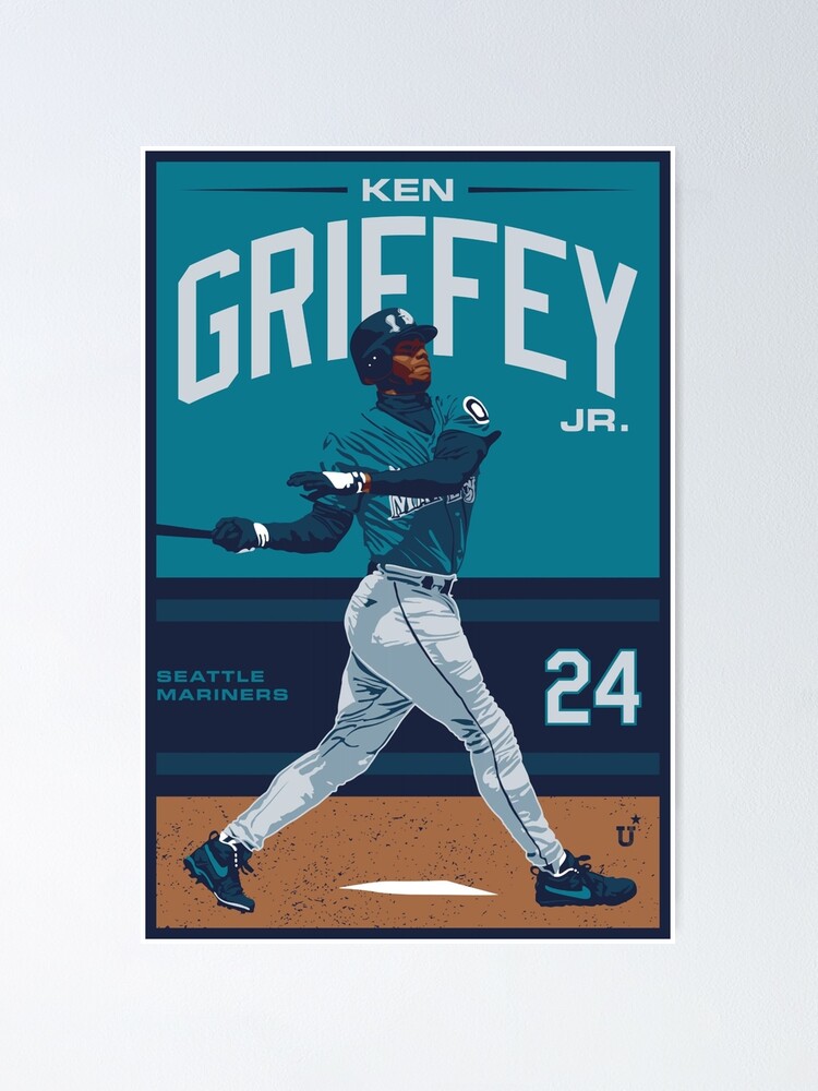 Ken Griffey Jr Poster Seattle Mariners MLB Baseball Framed 