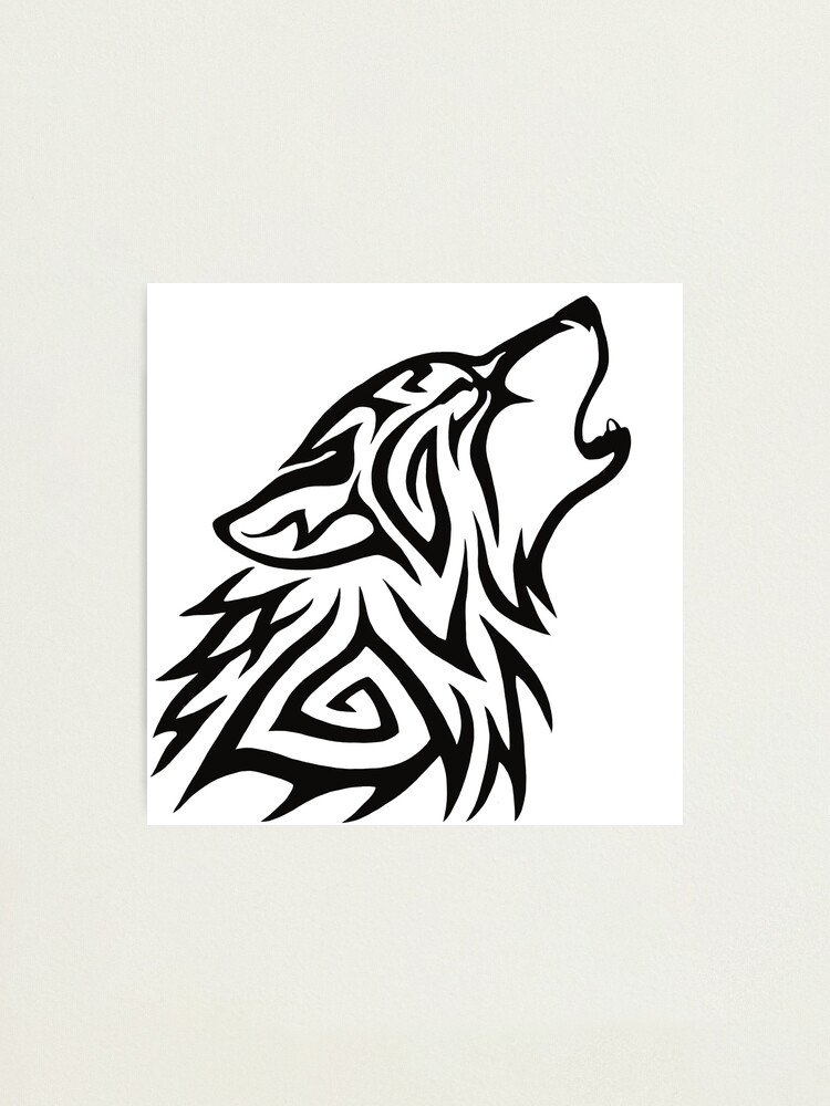 Tribal Wolf Howl Photographic Print By Hareguizer Redbubble Tribal Wolf Howl Photographic Print By Hareguizer Redbubble