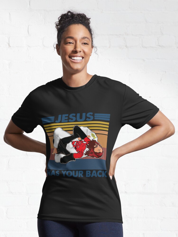 Discover Jiu Jitsu Jesus Has Your Back | Active T-Shirt 