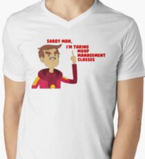 Camiseta para hombre de cuello en v Gestión de Moop