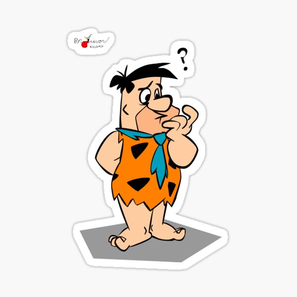 Fred Flintstone thinks Sticker