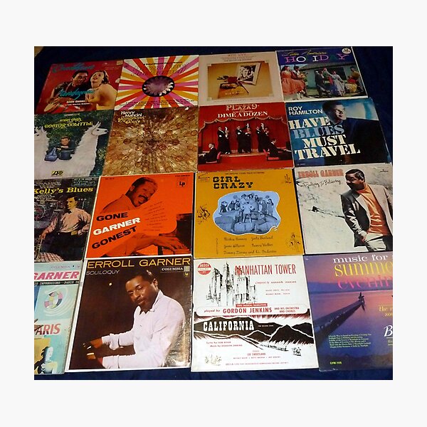 Erroll Garner etc, jazz lounge record lot Photographic Print