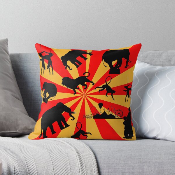 Saffron Circus Throw Pillow