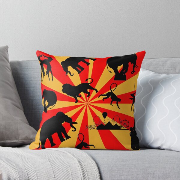 Saffron Circus Throw Pillow