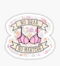 No Bras, No Masters Sticker