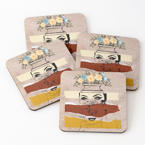 Item preview, Vintage woman sketch  & flowers in her head designed and sold by TypeWrite.