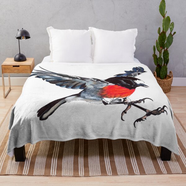 Item preview, Mr Scarlet Robin in flight with claws designed and sold by DingbatDesigns.