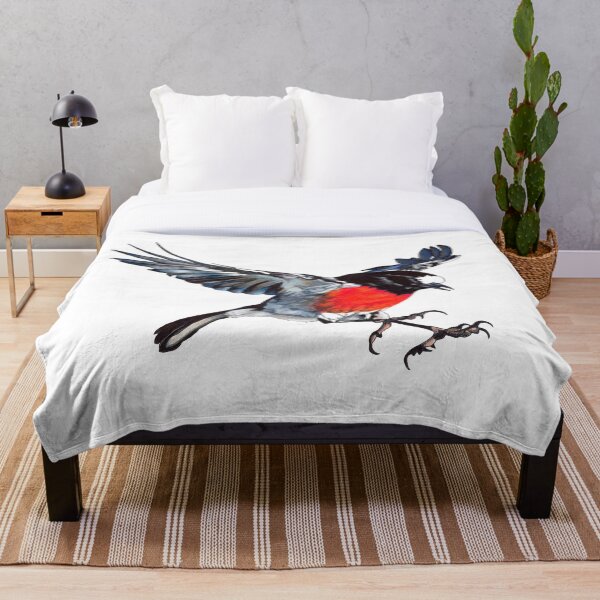 Item preview, Mr Scarlet Robin in flight with claws designed and sold by DingbatDesigns.