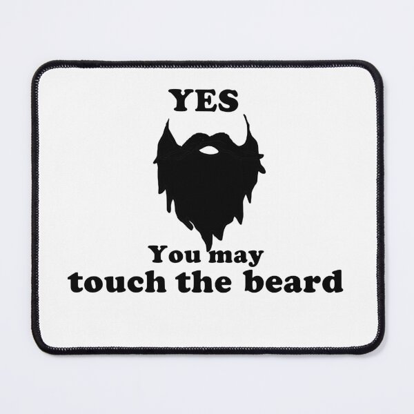 Item preview, Yes, You May Touch the Beard!  Black text with beard silhouette designed and sold by MountMercantile.