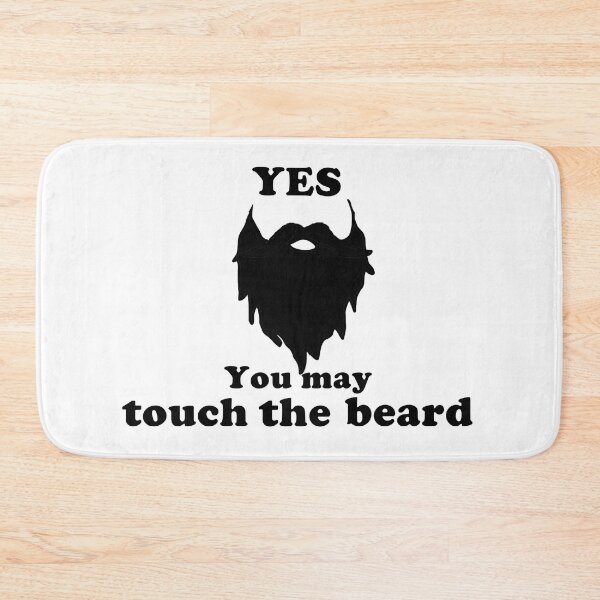 Item preview, Yes, You May Touch the Beard!  Black text with beard silhouette designed and sold by MountMercantile.