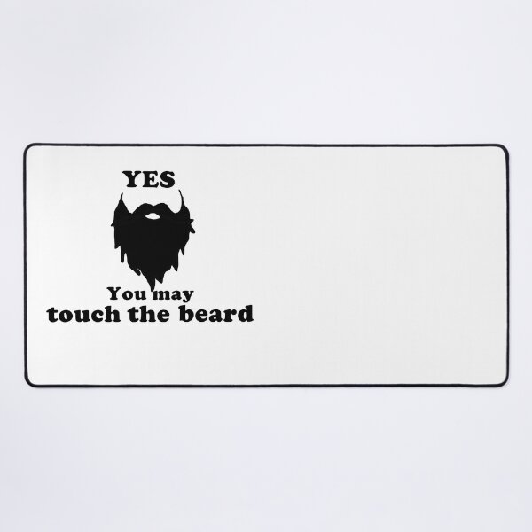 Item preview, Yes, You May Touch the Beard!  Black text with beard silhouette designed and sold by MountMercantile.
